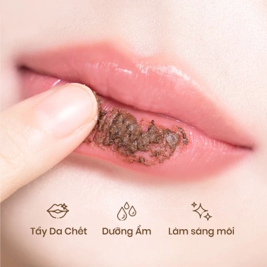 Bộ chăm sóc môi giảm thâm, dưỡng mềm hồng 3 món: tẩy da chết, son dưỡng, mặt nạ ngủ - chỉ 435.000₫