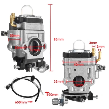 Bộ chế hòa khí 15mm 2 thì cho xe máy 43-52cc - Giá ưu đãi 257.400₫