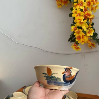 Bộ Chén Dĩa Tô 20 món Con Gà Trống cho 10 người - Gốm Lái Thiêu Xưa - Giá ưu đãi 425.000 VND 7