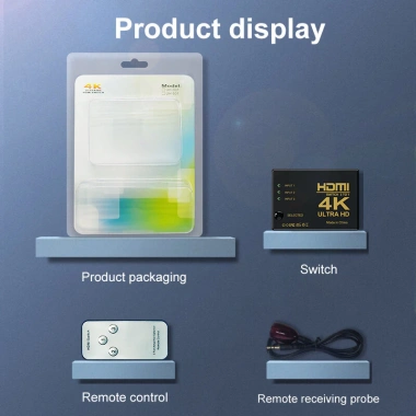 Bộ chia HDMI ZOERAX 3 trong 1 4K-60Hz 3 cổng CEC HDR 3D PC Fire TV Nintendo - 130.900₫