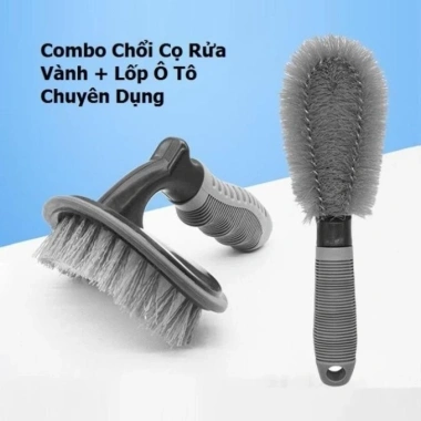 Bộ chổi cọ rửa vành lazang, bàn chải vệ sinh bánh xe chuyên nghiệp - Giá ưu đãi 35.000₫ 5