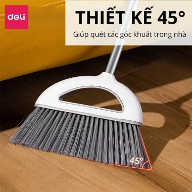 Bộ chổi quét nhà thông minh Deli - hót rác, chống mắc tóc, phù hợp mọi sàn phòng khách, ngủ, bếp, chỉ 182.000₫