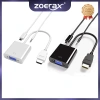 Bộ chuyển đổi HDMI sang VGA ZOERAX 1.080P có nguồn âm thanh PC, Laptop, Máy chiếu, TV - Giá ưu đãi 38.390₫