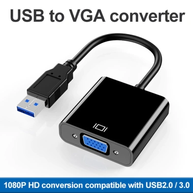 Bộ chuyển đổi USB3.0 sang VGA ZOERAX 1.080P - Hỗ trợ đa màn hình, PC, laptop, TV, máy chiếu - Giá chỉ 174.900đ