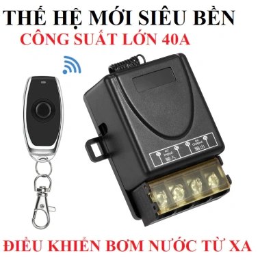 Bộ công tắc RF 100m 30A 1.5HP 220V cho máy bơm nước rửa xe, kèm Remote 3