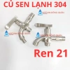 Bộ Củ Sen Tắm Lạnh Inox 304 - Vòi Nhôm, Dây Ren 21, Tay Sen Inox & Nhựa, 69.000₫ 5