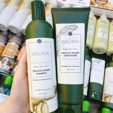 Bộ Dầu Gội Gừng Trắng Weilaiya 400ml+250ml - Ngăn rụng, hỗ trợ mọc tóc, giá ưu đãi 560.000₫