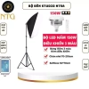 Bộ đèn studio XT5A remote kèm Softbox 50x70cm, chân đèn 2m, bóng led 150W - Giá chỉ 229.500₫, ship nhanh