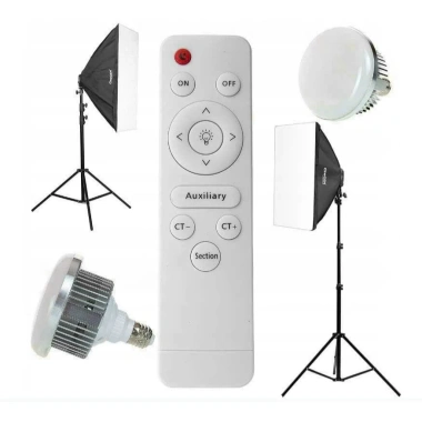 Bộ đèn studio XT5A remote kèm Softbox 50x70cm, chân đèn 2m, bóng led 150W - Giá chỉ 229.500₫, ship nhanh