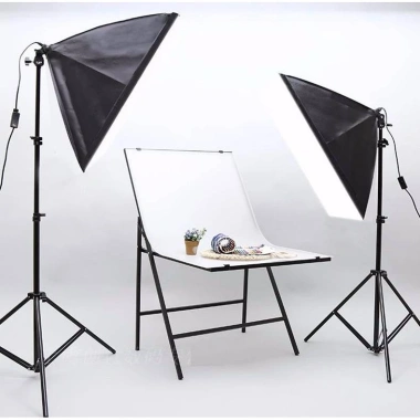 Bộ đèn studio XT5A remote kèm Softbox 50x70cm, chân đèn 2m, bóng led 150W - Giá chỉ 229.500₫, ship nhanh
