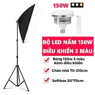 Bộ đèn studio XT5A remote kèm Softbox 50x70cm, chân đèn 2m, bóng led 150W - Giá chỉ 229.500₫, ship nhanh 9 Bộ đèn studio XT5A remote kèm Softbox 50x70cm, chân đèn 2m, bóng led 150W - Giá chỉ 229.500₫, ship nhanh 9
