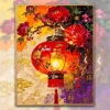 Bộ DIY Phong Cách Trung Hoa In Chữ Thập Thêu Ren Đèn Lồng Mẫu Đơn 2.026
