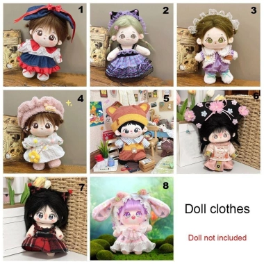 Bộ đồ ăn búp bê FLAZEA 20cm - Quần áo thu nhỏ, mũ cosplay, váy, giá 60.610₫