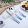 Bộ Đồ Ăn Di Động Inox 3 Mảnh Giả Gốm Hoạt Hình – Đũa Thìa Nĩa, Giá TRW0, 69.365đ