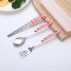 Bộ Đồ Ăn Di Động Inox 3 Mảnh Giả Gốm Hoạt Hình – Đũa Thìa Nĩa, Giá TRW0, 69.365đ 3