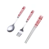 Bộ Đồ Ăn Di Động Inox 3 Mảnh Giả Gốm Hoạt Hình – Đũa Thìa Nĩa, Giá TRW0, 69.365đ 5