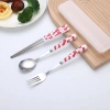 Bộ Đồ Ăn Di Động Inox 3 Mảnh Giả Gốm Hoạt Hình – Đũa Thìa Nĩa, Giá TRW0, 69.365đ 10