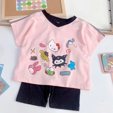 Bộ Đồ Bé Gái Hello Kitty Áo Hồng Quần Legging Đen Size 8‑22kg Giá 121k Giảm giá 3 Bộ Đồ Bé Gái Hello Kitty Áo Hồng Quần Legging Đen Size 8‑22kg Giá 121k Giảm giá 3