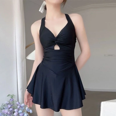 Bộ đồ bơi bikini 1 mảnh cổ yếm nhún eo gợi cảm HHQC BKN30 - Giá ưu đãi 159k 4 Bộ đồ bơi bikini 1 mảnh cổ yếm nhún eo gợi cảm HHQC BKN30 - Giá ưu đãi 159k 4