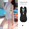 Bộ đồ bơi bikini 1 mảnh HHQC BKN27 xẻ ngực buộc eo gợi cảm – Giá 179.000đ 2