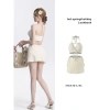 Bộ đồ bơi bikini 3 chi tiết cổ yếm buộc dây gợi cảm kèm quần quây HHQC BKN46 giảm giá 149k 2