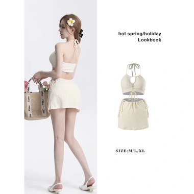 Bộ đồ bơi bikini 3 chi tiết cổ yếm buộc dây gợi cảm kèm quần quây HHQC BKN46 giảm giá 149k 10 Bộ đồ bơi bikini 3 chi tiết cổ yếm buộc dây gợi cảm kèm quần quây HHQC BKN46 giảm giá 149k 10