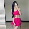 Bộ đồ bơi bikini 3 chi tiết nhún bèo kèm váy quây thời trang đi biển HHQC BKN20 - 139.000₫