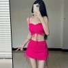 Bộ đồ bơi bikini 3 chi tiết nhún bèo kèm váy quây thời trang đi biển HHQC BKN20 - 139.000₫ 4