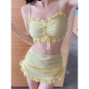 Bộ đồ bơi bikini 3 chi tiết nhún bèo kèm váy quây thời trang đi biển HHQC BKN20 - 139.000₫ 8