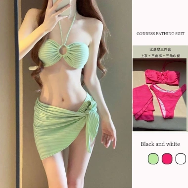 Bộ đồ bơi bikini 3 chi tiết sang chảnh, gợi cảm, mút đệm ngực HHQC BKN49 - 149.000₫