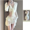 Bộ đồ bơi bikini 4 chi tiết ren sexy kèm chân váy hottrend HHQC BKN58 - Giá 169k