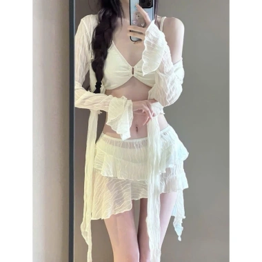 Bộ đồ bơi bikini 4 chi tiết ren sexy kèm chân váy hottrend HHQC BKN58 - Giá 169k 3 Bộ đồ bơi bikini 4 chi tiết ren sexy kèm chân váy hottrend HHQC BKN58 - Giá 169k 3