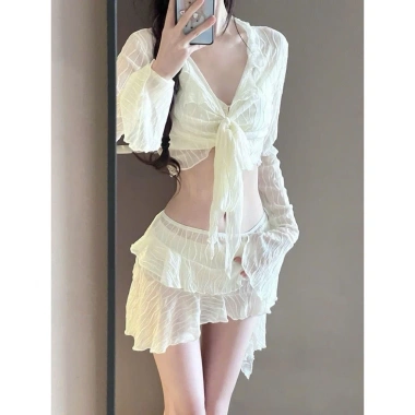 Bộ đồ bơi bikini 4 chi tiết ren sexy kèm chân váy hottrend HHQC BKN58 - Giá 169k 4 Bộ đồ bơi bikini 4 chi tiết ren sexy kèm chân váy hottrend HHQC BKN58 - Giá 169k 4