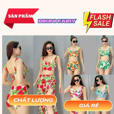 Bộ Đồ Bơi Cánh Tiên Nữ Size M L XL và Khăn Thun Co Giãn Sang Trọng