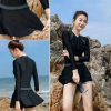 Bộ Đồ Bơi Dài Tay Nữ Đồ Bơi Thời Trang Size M L XL - Váy Sang Trọng Chống Nắng, Tôn Dáng, Co Giãn 4 Chi, Giá 199.000₫ 5