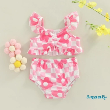 Bộ Đồ Bơi Hai Mảnh Họa Tiết Sọc Ca Rô + Quần Ngắn Thời Trang Đi Biển Mùa Hè Cho Bé Gái - Siêu Giảm Giá 170.508₫