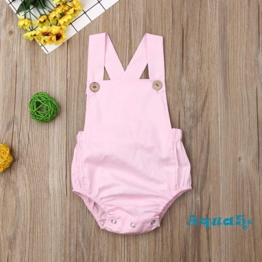 Bộ đồ liền thân Aqua 2 mảnh cho bé, áo hai dây không tay màu trơn sọc, bodysuit, quần đùi - giá từ 138.782đ giảm còn 114.696đ 3
