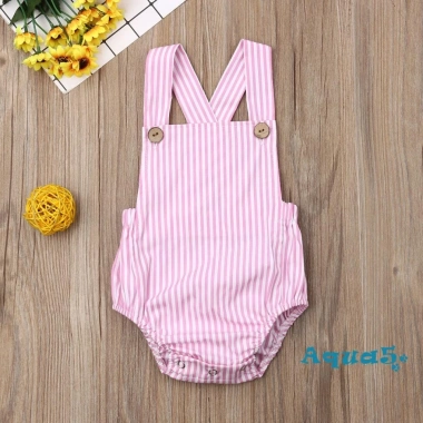 Bộ đồ liền thân Aqua 2 mảnh cho bé, áo hai dây không tay màu trơn sọc, bodysuit, quần đùi - giá từ 138.782đ giảm còn 114.696đ 4