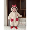 Bộ đồ liền thân Bodysuit màu be cho bé gái size 66-90, ấm áp lễ hội Noel thu đông 2