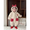 Bộ đồ liền thân Bodysuit màu be cho bé gái size 66-90, ấm áp lễ hội Noel thu đông 8