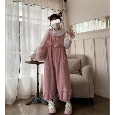 Bộ đồ liền thân F&X hình chú heo hoa mùa xuân, quần ống rộng - Giá chỉ 532.765 VND