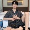 Bộ Đồ Ngủ Jacquard Giả Lụa Mùa Xuân Hè Cardigan Quần Short Tay Ngắn Nhiều Kích Cỡ Loungewear Giá 250.987 VND 4
