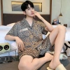 Bộ Đồ Ngủ Jacquard Giả Lụa Mùa Xuân Hè Cardigan Quần Short Tay Ngắn Nhiều Kích Cỡ Loungewear Giá 250.987 VND 9