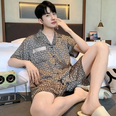 Bộ Đồ Ngủ Jacquard Giả Lụa Mùa Xuân Hè Cardigan Quần Short Tay Ngắn Nhiều Kích Cỡ Loungewear Giá 250.987 VND 9