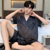 Bộ Đồ Ngủ Jacquard Giả Lụa Mùa Xuân Hè Cardigan Quần Short Tay Ngắn Nhiều Kích Cỡ Loungewear Giá 250.987 VND 10
