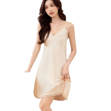 Bộ Đồ Ngủ Lụa Mỏng Pure Desire Phong Cách Pháp Ren Sling – Mùa Hè Thoải Mái 7 Bộ Đồ Ngủ Lụa Mỏng Pure Desire Phong Cách Pháp Ren Sling – Mùa Hè Thoải Mái 7