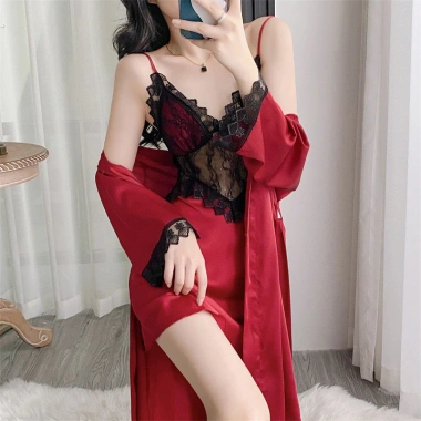 Bộ Đồ Ngủ Nữ Lụa Ren Mùa Hè – Sling Váy Ngủ Rỗng, Lót Ngực Cao Cấp, Giá Ưu Đãi 366k 2 Bộ Đồ Ngủ Nữ Lụa Ren Mùa Hè – Sling Váy Ngủ Rỗng, Lót Ngực Cao Cấp, Giá Ưu Đãi 366k 2