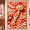 Bộ đồ thêu chữ thập may mắn 2.026 – Phong cách Trung Quốc mới, in đầy đủ, giá ưu đãi 316k