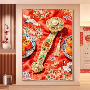 Bộ đồ thêu chữ thập may mắn 2.026 – Phong cách Trung Quốc mới, in đầy đủ, giá ưu đãi 316k