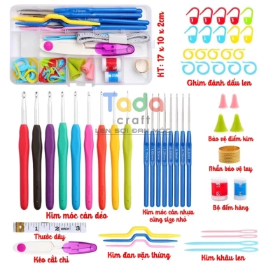 Bộ Dụng Cụ Móc Len Thủ Công Tiện Dụng Cho Người Mới - Giá Ưu Đãi 125k